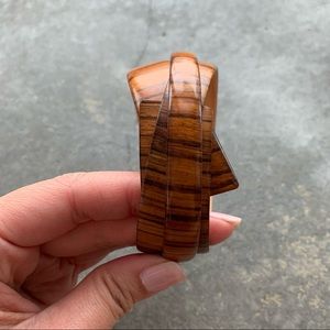 Wood Finish Cuff Bracelet